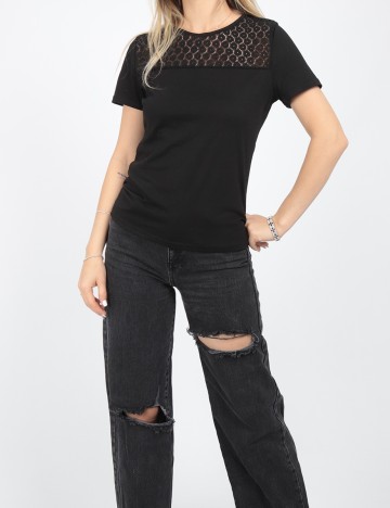 Tricou SHEIN, negru, S