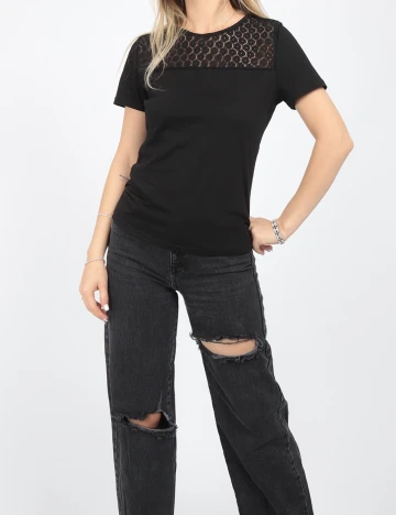 Tricou SHEIN, negru, S