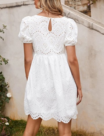 Rochie scurta SHEIN, alb, L