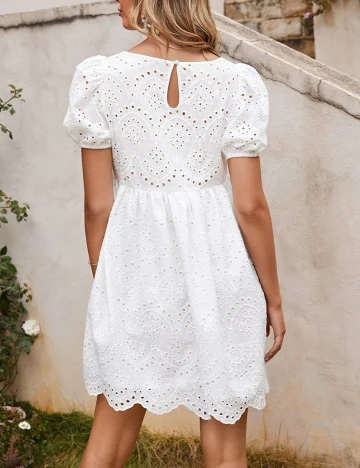 Rochie scurta SHEIN, alb, L