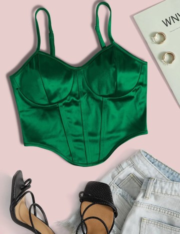 Top SHEIN, verde, XS