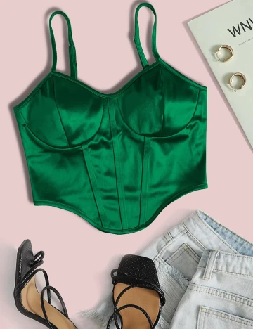 Top SHEIN, verde, XS
