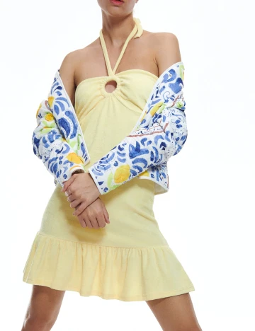 Rochie scurta Reserved, galben, S