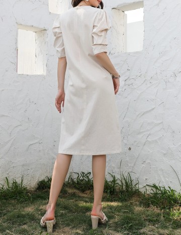 Rochie medie SHEIN, crem, XS