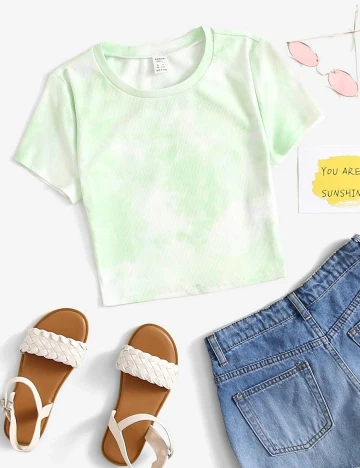 Top Shein Kids, verde, 12-13 ANI Verde