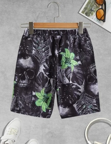 Pantaloni scurti Shein Kids, gri, 9 ANI