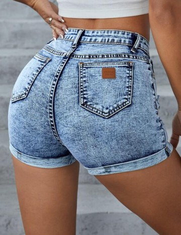 Pantaloni scurti SHEIN, albastru