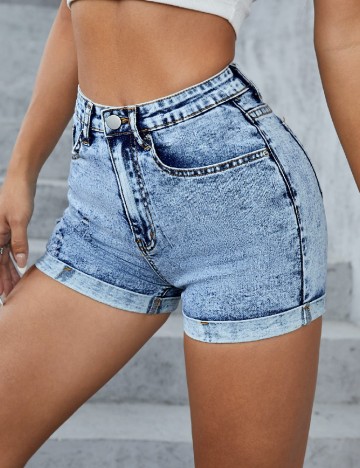 Pantaloni scurti SHEIN, albastru