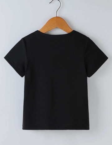 Tricou Shein Kids, negru, 7-8 ANI