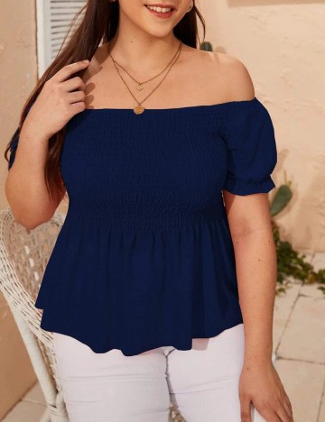Bluza SHEIN CURVE, bleumarin, 4XL