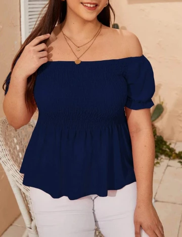 Bluza SHEIN CURVE, bleumarin, 4XL