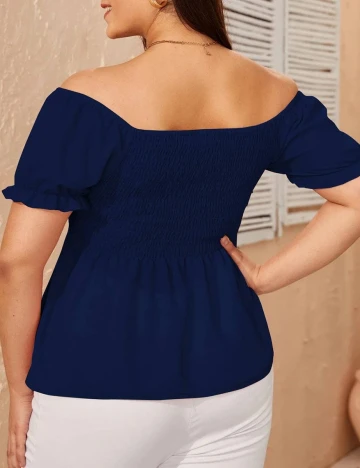 Bluza SHEIN CURVE, bleumarin, 4XL