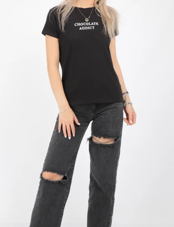 Tricou Reserved, negru, S