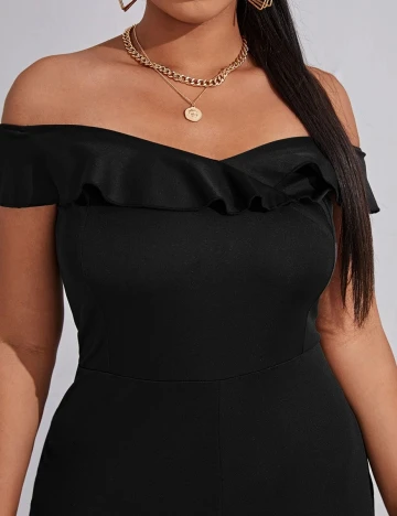 Salopeta SHEIN CURVE, negru, 2XL