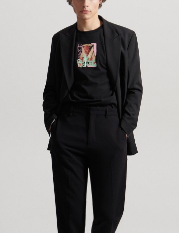 Tricou Reserved, negru, L