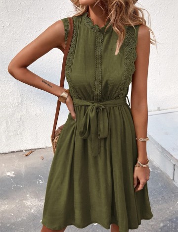 Rochie scurta SHEIN, verde, S