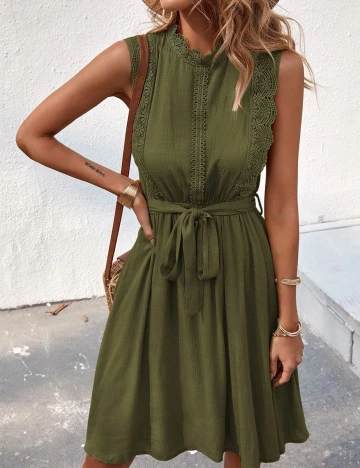 Rochie scurta SHEIN, verde, S Verde