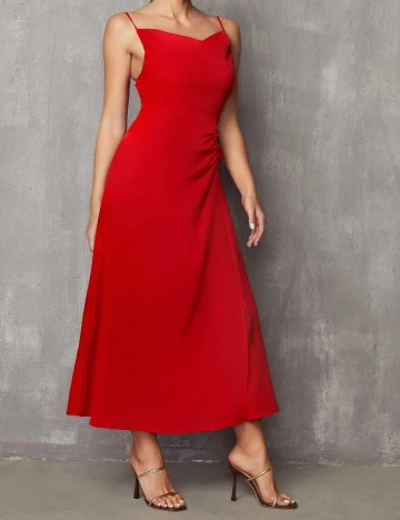 Rochie medie SHEIN, rosu, S