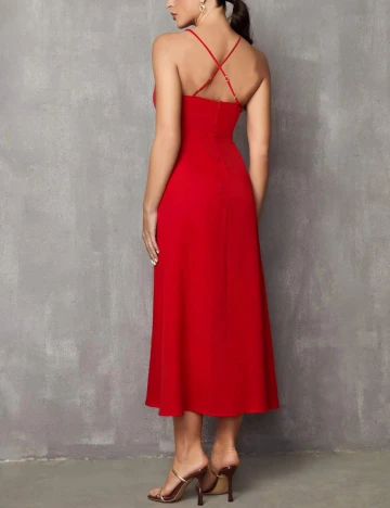 Rochie medie SHEIN, rosu, S