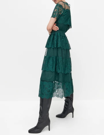 Rochie Medie Reserved, verde inchis, 40