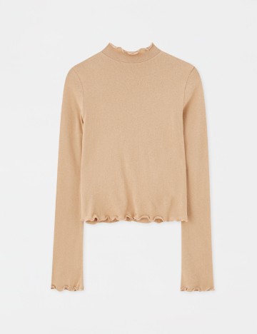 Bluza Pull&Bear, maro deschis, L