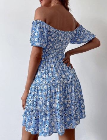 Rochie scurta SHEIN, albastru, XS