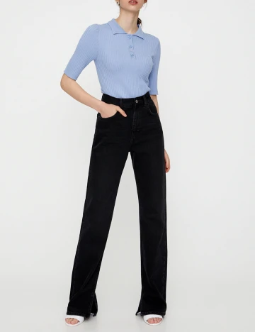 Bluza Pull&Bear, bleu, L Albastru