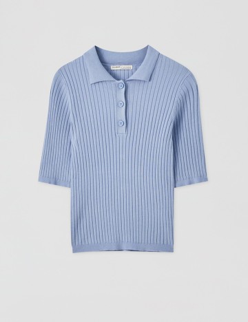 Bluza Pull&Bear, bleu, L