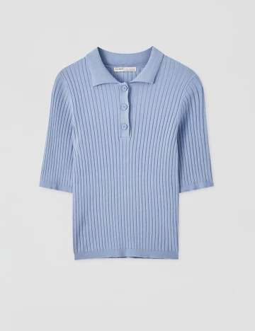 Bluza Pull&Bear, bleu, L Albastru