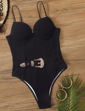 Costum de baie SHEIN, negru