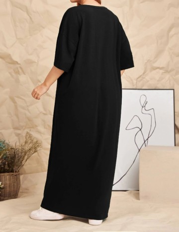 Rochie lunga SHEIN CURVE, negru, 0 XL