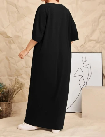 Rochie lunga SHEIN CURVE, negru, 0 XL
