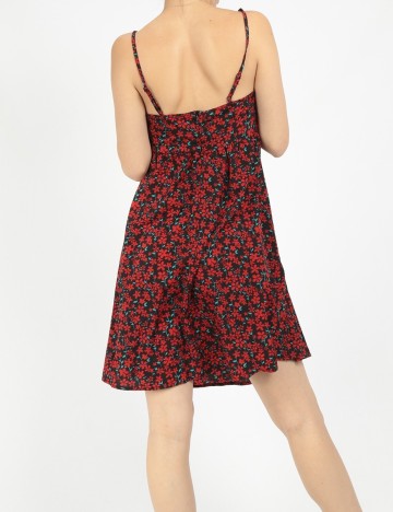Rochie scurta SHEIN, negru floral, S