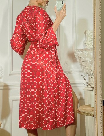 Rochie medie SHEIN, rosu, XS