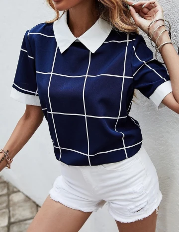 Camasa SHEIN, bleumarin, S