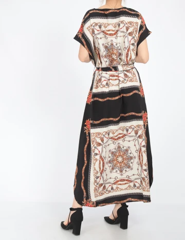 Rochie lunga SHEIN, crem/negru, S