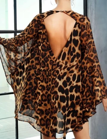 Rochie scurta Love&Lemonade, animal print, L