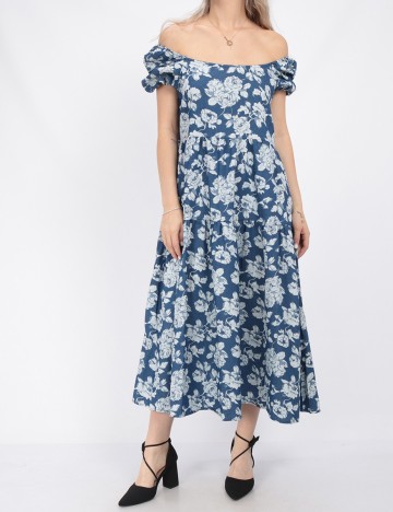 Rochie medie SHEIN, albastru, S