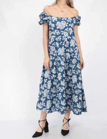 Rochie medie SHEIN, albastru, S