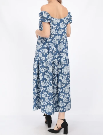 Rochie medie SHEIN, albastru, S