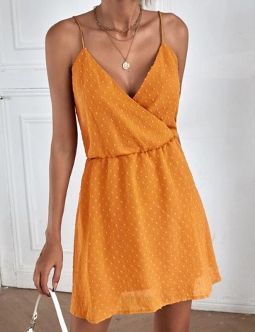 Rochie scurta SHEIN, mustar, M