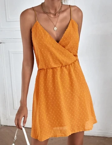 Rochie scurta SHEIN, mustar, M
