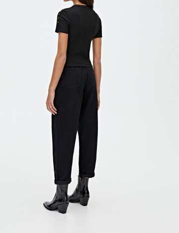 Tricou Pull&Bear, negru, M