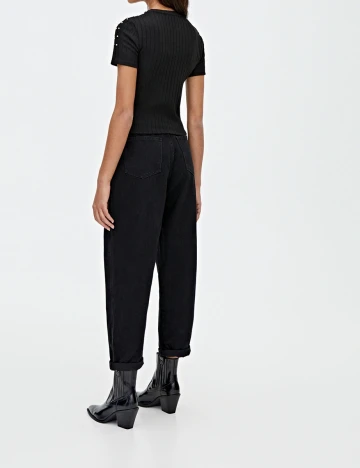 Tricou Pull&Bear, negru, M