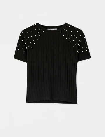 Tricou Pull&Bear, negru, M