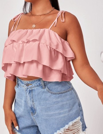 Top SHEIN CURVE, roz, 4XL