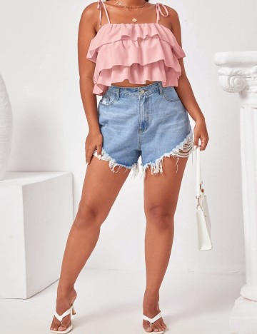 Top SHEIN CURVE, roz, 4XL