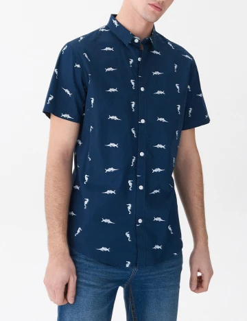 Camasa House Brand, bleumarin, S