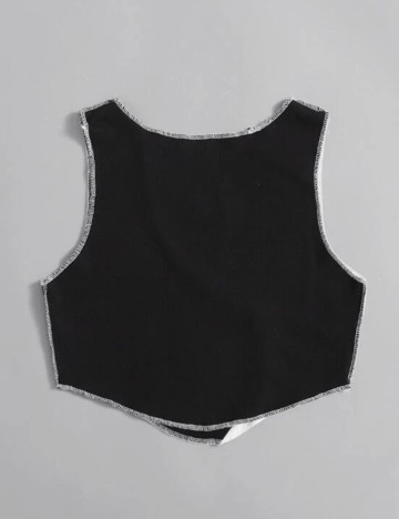 Top SHEIN CURVE, alb/negru, 3XL