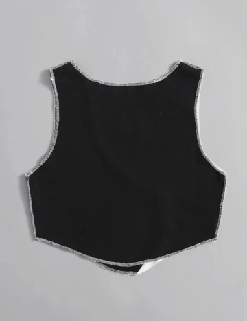 Top SHEIN CURVE, alb/negru, 3XL